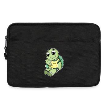 Famille - Tortue avec bébé tortue - Sacoche pour ordinateur portable 13 pouces - noir - Devant