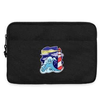 Leuchtturm Küste See Meer - Laptoptasche 13" - Schwarz - Vorne