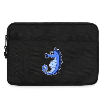 Seepferd Blau - Laptoptasche 13" - Schwarz - Vorne