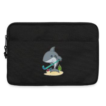Shark Hockey sur gazon avec un bâton de hockey sur gazon - Sacoche pour ordinateur portable 13 pouces - noir - Devant