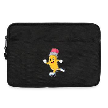 Bleistift Rollschuhfahren Rollschuhe - Laptoptasche 13" - Schwarz - Vorne