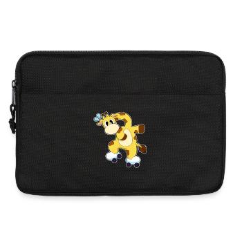Giraffe Rollschuhfahren Rollschuhe - Laptoptasche 13" - Schwarz - Vorne