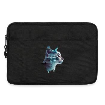 Katzen Motiv Kunst Cat Design Hauskatze Miau Katze - Laptoptasche 13" - Schwarz - Vorne