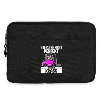 Staplerfahrerin Gabelstapler Lager Logistik Damen - Laptoptasche 13" - Schwarz - Vorne