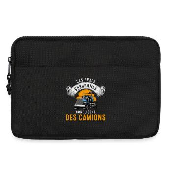 Echte Kerle fahren Lkw - Laptoptasche 13" - Schwarz - Vorne