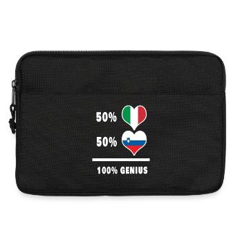 La Slovénie et l’Italie font preuve de génie à 100% - Sacoche pour ordinateur portable 13 pouces - noir - Devant