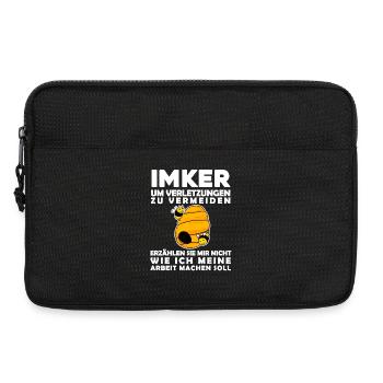 Imker Honig Imkerei - Imker Geschenk - Laptoptasche 13" - Schwarz - Vorne