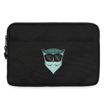 Owl with sunglasses - Laptop bag 13" - black - Front