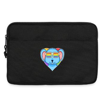 Gay Rainbow Heart Animal Mouse - Laptop bag 13" - black - Front