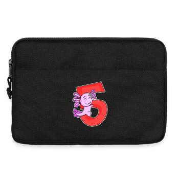 5 Jahre alt - 5. Geburtstag mit Tier Motiv - Laptoptasche 13" - Schwarz - Vorne