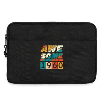 1960 Born Birthday Year of birth vintage - Laptop bag 13" - black - Front