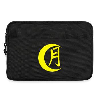 Le mot lune en japonais (jaune) - Sacoche pour ordinateur portable 13 pouces - noir - Devant
