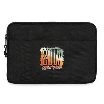 2017 Year of birth Birthday Year of construction Vintage Retro - Laptop bag 13" - black - Front