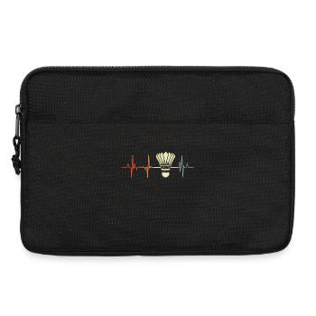 Badminton heartbeat - Laptop bag 13" - black - Front