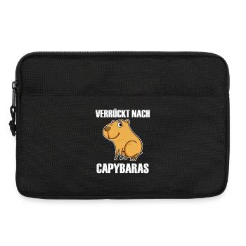 Capybara Wasserschwein Geschenk - Laptoptasche 13" - Schwarz - Vorne