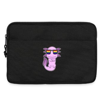 Gay Rainbow - Axolotl avec lunettes - Sacoche pour ordinateur portable 13 pouces - noir - Devant