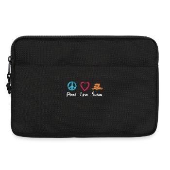 Peace Love Natation - Sacoche pour ordinateur portable 13 pouces - noir - Devant