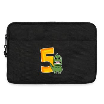 5 Jahre alt - 5. Geburtstag mit Tier Motiv - Laptoptasche 13" - Schwarz - Vorne