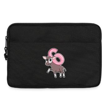 6 Jahre alt - 6. Geburtstag mit Tier Motiv - Laptoptasche 13" - Schwarz - Vorne