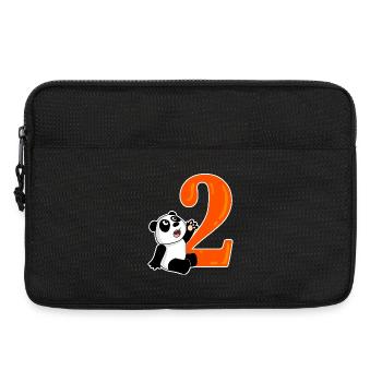 2 Jahre alt - 2. Geburtstag mit Tier Motiv - Laptoptasche 13" - Schwarz - Vorne