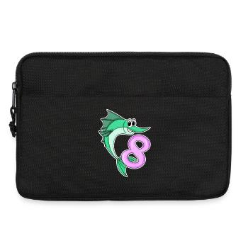 8 Jahre alt - 8. Geburtstag mit Tier Motiv - Laptoptasche 13" - Schwarz - Vorne