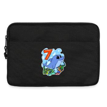 7 Jahre alt - 7. Geburtstag mit Tier Motiv - Laptoptasche 13" - Schwarz - Vorne