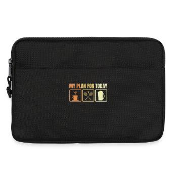 Retro Badminton Schedule - Laptop bag 13" - black - Front