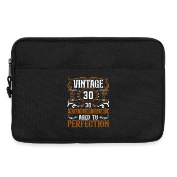 30e anniversaire Vintage Rétro - Sacoche pour ordinateur portable 13 pouces - noir - Devant