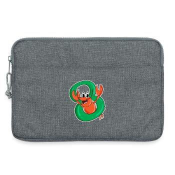 8 ans - 8e anniversaire avec motif animalier - Sacoche pour ordinateur portable 13 pouces - gris chiné - Devant