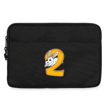 2 Jahre alt - 2. Geburtstag mit Tier Motiv - Laptoptasche 13" - Schwarz - Vorne