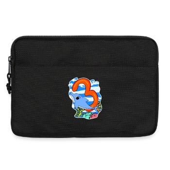 3 ans - 3ème anniversaire avec motif animal - Sacoche pour ordinateur portable 13 pouces - noir - Devant
