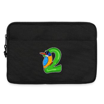 2 Jahre alt - 2. Geburtstag mit Tier Motiv - Laptoptasche 13" - Schwarz - Vorne