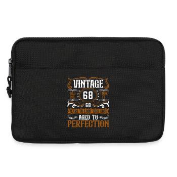 68e anniversaire Vintage Rétro - Sacoche pour ordinateur portable 13 pouces - noir - Devant