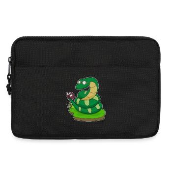 Lunettes de livres Snake Nerd - Sacoche pour ordinateur portable 13 pouces - noir - Devant