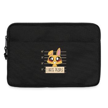 Hase I Hate People - Laptoptasche 13" - Schwarz - Vorne