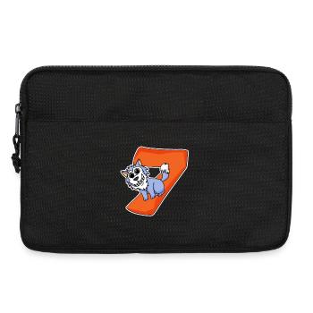 7 Jahre alt - 7. Geburtstag mit Tier Motiv - Laptoptasche 13" - Schwarz - Vorne