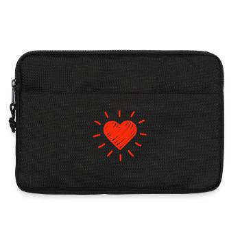 Saint-Valentin, Saint-Valentin, Saint-Valentin - Sacoche pour ordinateur portable 13 pouces - noir - Devant