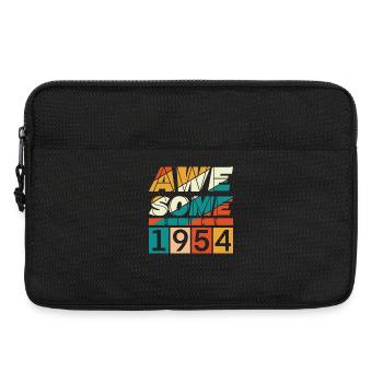 1954 Born Birthday Year of birth vintage - Laptop bag 13" - black - Front