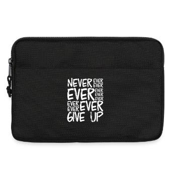 Jamais Abandonner — Typographie Pinceau - Sacoche pour ordinateur portable 13 pouces - noir - Devant