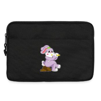 Musique de flûte Bunny Musician - Sacoche pour ordinateur portable 13 pouces - noir - Devant