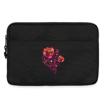 Fleurs Heureuses Aquarelle Roses - Sacoche pour ordinateur portable 13 pouces - noir - Devant