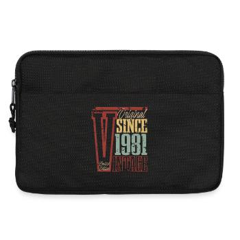 1981 Anniversaire Année de naissance Année de construction Vintage Rétro - Sacoche pour ordinateur portable 13 pouces - noir - Devant