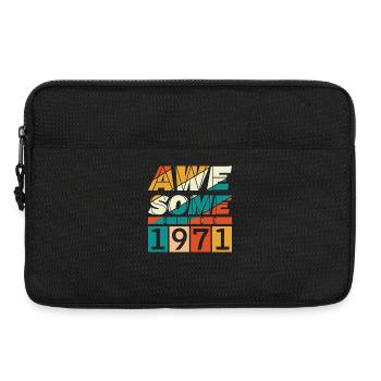 1971 Born Birthday Year of birth vintage - Laptop bag 13" - black - Front