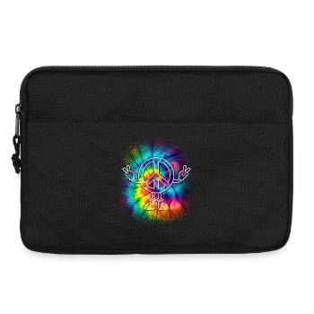 Signe de paix Signe de paix Tie Dye - Sacoche pour ordinateur portable 13 pouces - noir - Devant