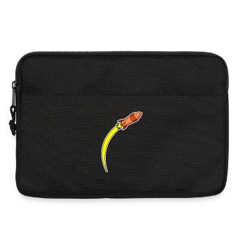 Rakete Orange - Laptoptasche 13" - Schwarz - Vorne