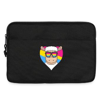 Cadeau Pansexual Sheep Heart - Sacoche pour ordinateur portable 13 pouces - noir - Devant
