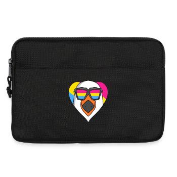 Pansexual Seagull Heart Gift - Laptop bag 13" - black - Front