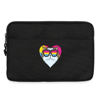 Pansexual Cat Persian Cat Heart Gift - Laptop bag 13" - black - Front
