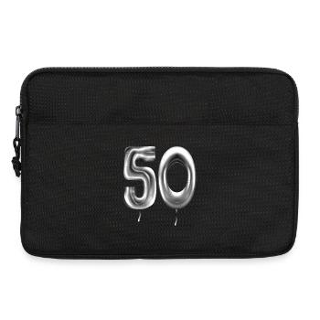 50. Geburtstag Ballons Geburtstagsballons 50 Jahre - Laptoptasche 13" - Schwarz - Vorne