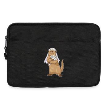 Mariage de fleurs de la mariée à la loutre - Sacoche pour ordinateur portable 13 pouces - noir - Devant